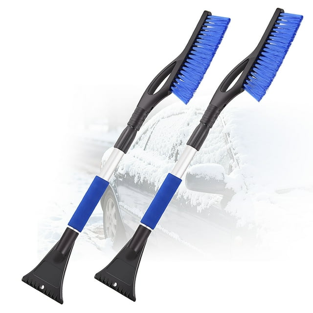 Farest 37" Snow Rush y Ice Scrapers para Parabrisas de Auto, Snow Rush Extensible para Automóvil, Raspador de Hielo para Automóvil - Paquete de 2