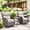 Brown/Beige, variant on Patiobula Outdoor Conversation Set,3-Piece Patio Wicker Swivel Rocker Chairs Set with Side Table,All-Weather Rattan Swivel Glider Chairs with Removable Cushions for Porch, Backyard,Brown/Gray