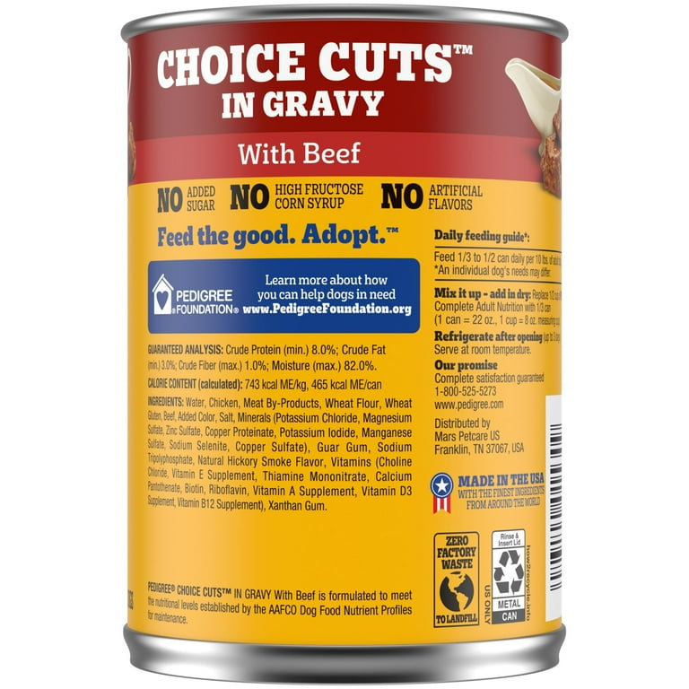 Pedigree choice cuts in gravy with beef hotsell