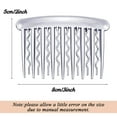 thumbnail image 2 of 12PCS Plastic Hair Side Combs 17 Teeth Hair Clip Comb Straight & Wave Teeth Hair Combs Tortoise Side Comb Hair Accessories Bridal Wedding Veil Comb for Women Girls, 2 of 5