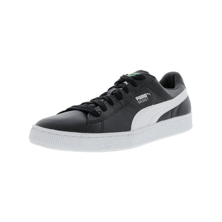 Puma Men S Basket Classic Black White Ankle High Basketball Shoe