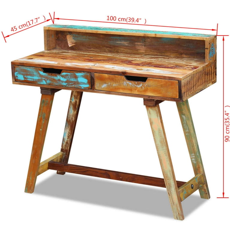 vidaXL Desk Solid Reclaimed Wood