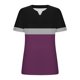 thumbnail image 5 of Mujeres Tops Casual V-Cuello Impreso Oversized Mangas Cortas Camiseta Top, Poliéster Verano Primavera, 5 of 5