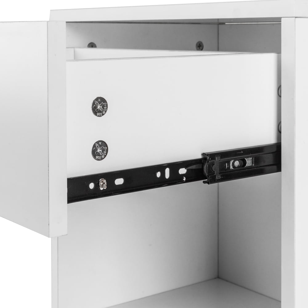 Lowestbest Nightstand Set of 2, Living Room Locker, End Table, Drawer Nightstand, Bedside Table for Bedroom, Storage Shelves and Drawer, White Lowestbest Nightstand Set of 2, Living Room Locker, End Table, Drawer Nightstand, Bedside Table for Bedroom, Storage Shelves and Drawer, White