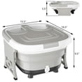 thumbnail image 2 of Gymax Portable Folding Foot Bath Spa Massager w/ Remote Control Timer Gray, 2 of 9