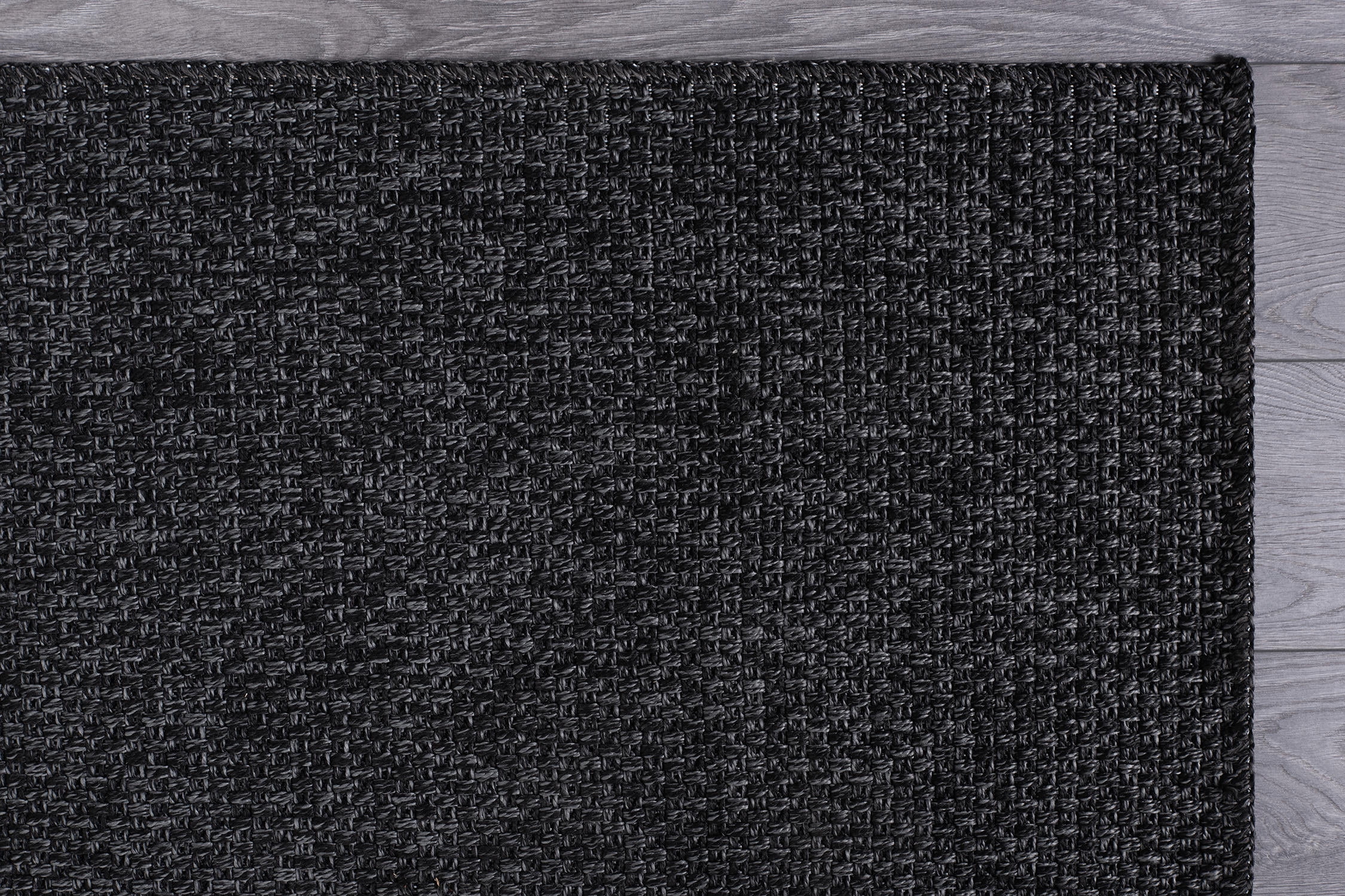 CAMILSON Easy Jute Rug Indoor Outdoor Farmhouse Area Rugs Dark Gray 2x3