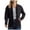 Black, variant on Womens Casual Tops Women's Solid Sweatshirt Knitted Full Zip Hoodie With Slit Pockets Classic Hoodie Style Sporty