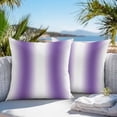 thumbnail image 4 of Purple White Gradient Outdoor Pillow Covers Pack of 2 Simple Pattern Waterproof Throw Pillow Covers Decorative Cushion Cases for Patio Garden Tent Balcony Couch 24x24 inch, 4 of 8