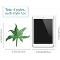thumbnail image 2 of 4 Styles Green Leaf Window Clings Tropical Leaves Glass Stickers Summer Plant Window Decal Round Removable Reusable Decoration for Sliding Door Glass Room Decor Prevent Bird Strike 6.3", 2 of 4