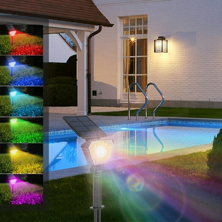 

SHENGXINY Bright Solar Spotlights Solar Outdoor Lights 2-in-1 Wireless Solar Lights For Yard Garden Flag Pool Patio Porch Walkway （1Pack）