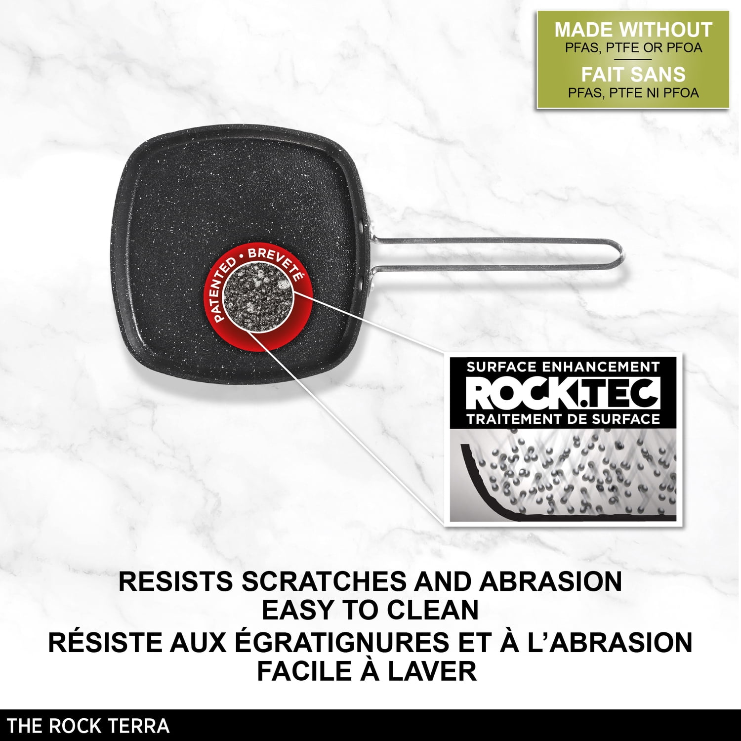THE ROCK by Starfrit 6-In. Terra Collection Nonstick Mini Griddle with Stainless Steel Handle