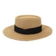 thumbnail image 1 of Sonducket Sombrero de paja de verano de ala ancha, informal, transpirable, para acampar, pescar, viajar, playa, moda, tapa plana, gorra protectora solar Sombreros Caqui Negro NO3 Sonducket AP012495-03, 1 of 6