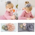 thumbnail image 3 of 2 Pcs Bandeau Bébé Mode Fleur Perle Décor Turban Bandeau Cheveux Bébé, 3 of 10