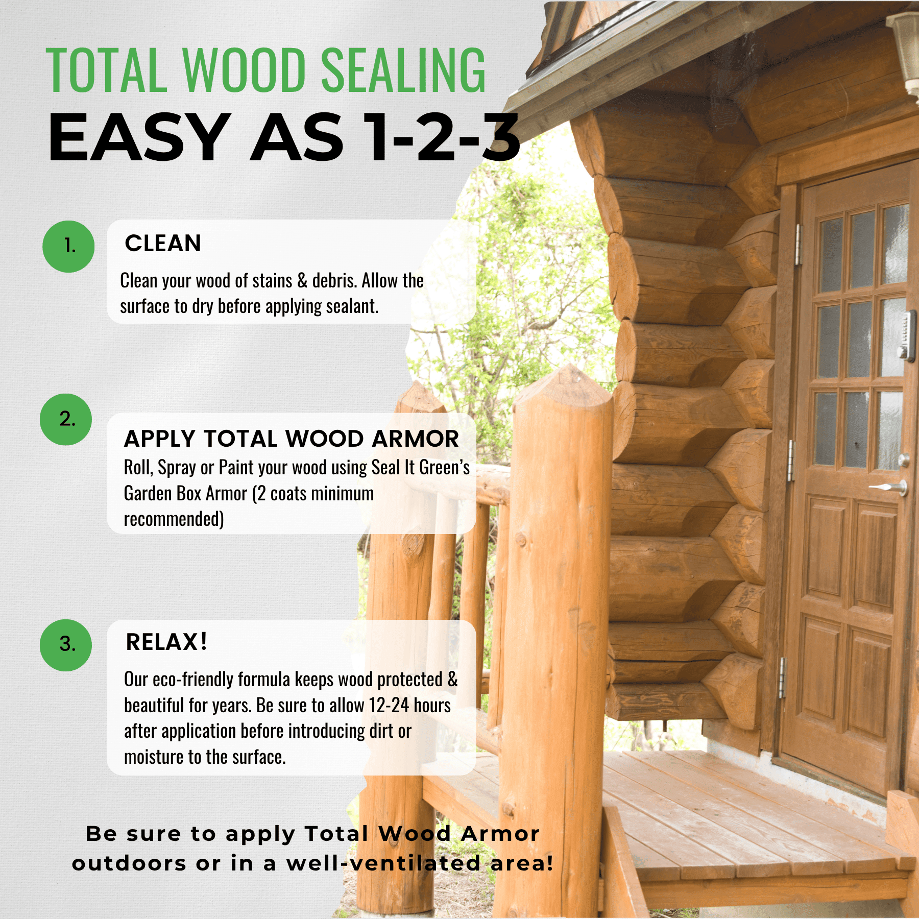 Seal it Green Deck Armor Total Wood Protection Plant Based Clear Wood Sealer Waterproof for Decks Docks Fences Furniture 1 Gallon