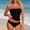 Orange, variant on UTSJKR Women's Colorblock Athletic Tankini Set, Detachable Strap Racerback Top with Boyshorts 2 Piece Bathing Suit for Summer Beach Sky Blue S