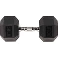 thumbnail image 2 of HulkFit Rubber Encased Hex Dumbbells, 50lb Pair, 2 of 5