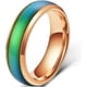 thumbnail image 1 of Anillo de humor que cambia de color sensible a la temperatura de acero inoxidable de 4 mm, 1 of 2