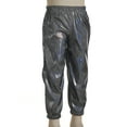 thumbnail image 4 of Xnihocha Kids Boys Girls Shiny Metallic Harem Pants Elastic Waistband Jazz Dance Trousers Loose Black 110, 4 of 6