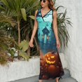 thumbnail image 3 of Halloween Scary Night Full Moon King Size Sleeveless Dress Dresses Summer Women Dresses Clothing Woman Dresses Dress, 3 of 7