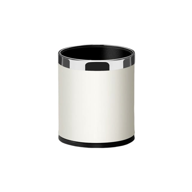 Bewildely Cubo de basura de basura de acero inoxidable, contenedor de basura de cocina de gran capacidad de boca ancha de doble capa Suministros de limpieza para el hogar 10L Tipo 3 Blanco