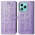thumbnail image 2 of Funda Cartera FOXDOCK para Honor 400 Lite , Flip PU con Relieve de Gatos y Perros, Tarjetero y Soporte, 2 of 6