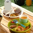 thumbnail image 1 of CNKOO 4 Grid Dinner Plate Food Contact Grade Compartment Design Plastic Portable Breakfast Tray Lunch Eating Dish Daily Use, 1 of 8