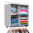 thumbnail image 1 of Organizador de armario colgante HOLDN' STORAGE, 4 estantes, bambú, 1 of 9