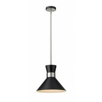 1 Light Pendant-Matte Black/Brushed Nickel Finish Bailey Street Home 372-Bel-4186028