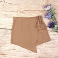 thumbnail image 3 of Pxiakgy skirts for women Womens Skorts Shorts Skirt High Waisted Casual Irregular Flanging Wrap Culottes Khaki+M, 3 of 3