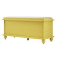 Weston Home Entryway Storage Bench with Cushion, Banana Yellow