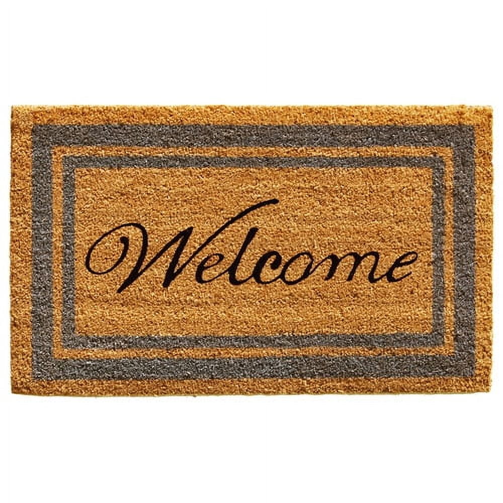 Home & More Border Welcome Coir Outdoor Doormat
