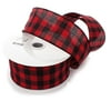Ribbon Traditions Buffalo Plaid Red and Black Wired Ribbon 2 1/2" by 25 Yards