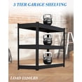 thumbnail image 6 of Heavy Duty Garage Shelving Units 36x24x36, 3-Tier Adjustable Metal Storage Shelves, Up to 1500 LBS Load Capacity, Freestanding Utility Rack for Garage, Warehouse, Shed, Basement Organization, 6 of 8