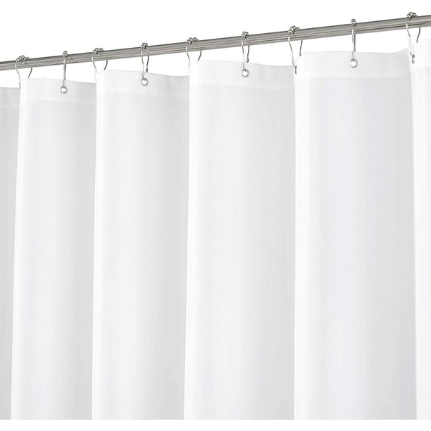 Extra Long Shower Curtain Or Liner 72 W X 108 H Hotel Quality Washable Fabric White Bathroom Curtains With Grommets 72x108 Com Extra Long Shower Curtain Or Liner 72, Extra Long Shower Curtain Liner 108