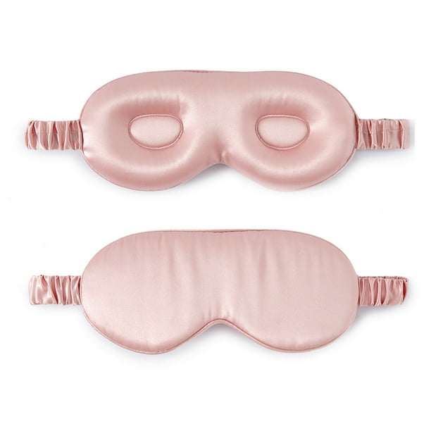 Antifaz para dormir de seda con correa ajustable, antifaz contorneado 3D para dormir, antifaz para dormir con correa cubierta de seda para mujeres, hombres,