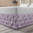 thumbnail image 1 of Botanical Bed Skirt, Floral Theme Flowers and Berries Pattern Abstract Natural Garden Artwork, Elastic Bedskirt Dust Ruffle Wrap Around for Bedding Decor, 4 Sizes, Mauve Sage Green, by Ambesonne, 1 of 2