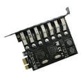 thumbnail image 2 of maskred PCIE PCI-E 1 to USB 3.0 Controller Expansion Card 7 Ports Converter Computer Desktop Power Connector Adapter Adaptor Type 1, 2 of 7