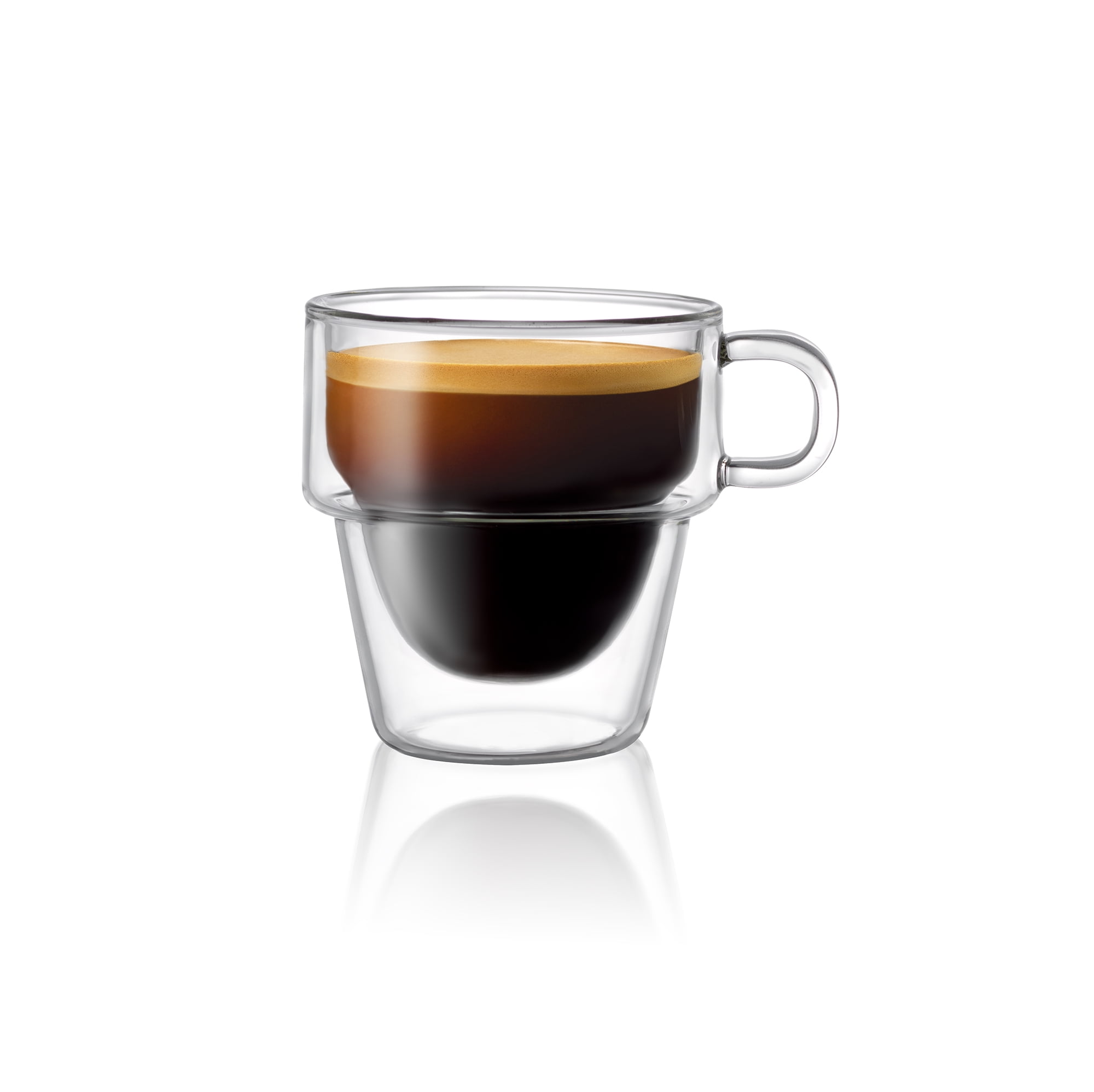 Stoiva Stackable Double Wall Glasses - 5 oz - Set of 4