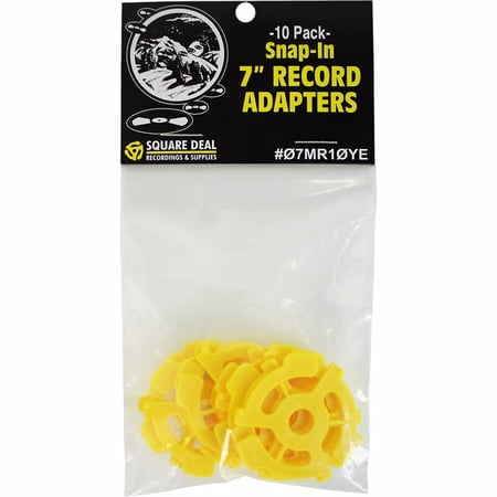(10) Flat Yellow Plastic Record Adapters - Snap In Inserts to Make 7  45rpm Records Fit on Standard Vinyl Record Turntables #07MR10YE price history on PriceWatchPro