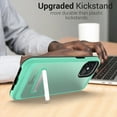 thumbnail image 4 of CoverON Apple iPhone 12 Pro Max Case (6.7"), Slim Metal Kickstand Rugged Dual Layer Cover, Mint Teal, 4 of 7