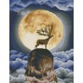 thumbnail image 1 of Cuadros Decorativos 5D DIY Full Square Square Diamond Painting Moonlight Jiraffes para la decoración del hogar Likrtyny embutido en tela, 1 of 1