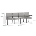 thumbnail image 3 of Pemberly Row Waiting Reception 4 Seat Tandem Seating No Center Arms in Teal, 3 of 5