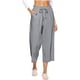 thumbnail image 1 of WILLBEST Pantalones Casuales de Mujer, Cintura Alta, Pierna Ancha, Estampados, con Bolsillos, para Uso Diario y Estilo. Extra Grande, 1 of 5