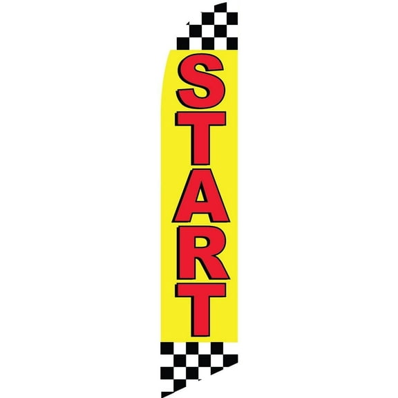 Start Marker Feather Banner Swooper Flag for Festivals and Events, Replacement Flag Only