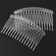 thumbnail image 3 of REGALWOVEN Plastic 15 Teeth Comb Hair Pin Clip Clamp DIY Accessories Clear 8Pcs, 3 of 4