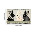 thumbnail image 2 of Welcome Doormat with Rabbit Chick Cow Designs Non Slip Silicone Back Doormat for Front Door Entryway Kitchen Bathroom Porch Indoor Outdoor Decorative Rug Water Absorbent Doormat for Home Decor, 2 of 7