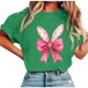 thumbnail image 1 of Tops de Manga Corta de Verano para las Mujeres Imprimir Blusa de Cuello Redondo, Moda Ligera de Poliéster Spandex, 1 of 6