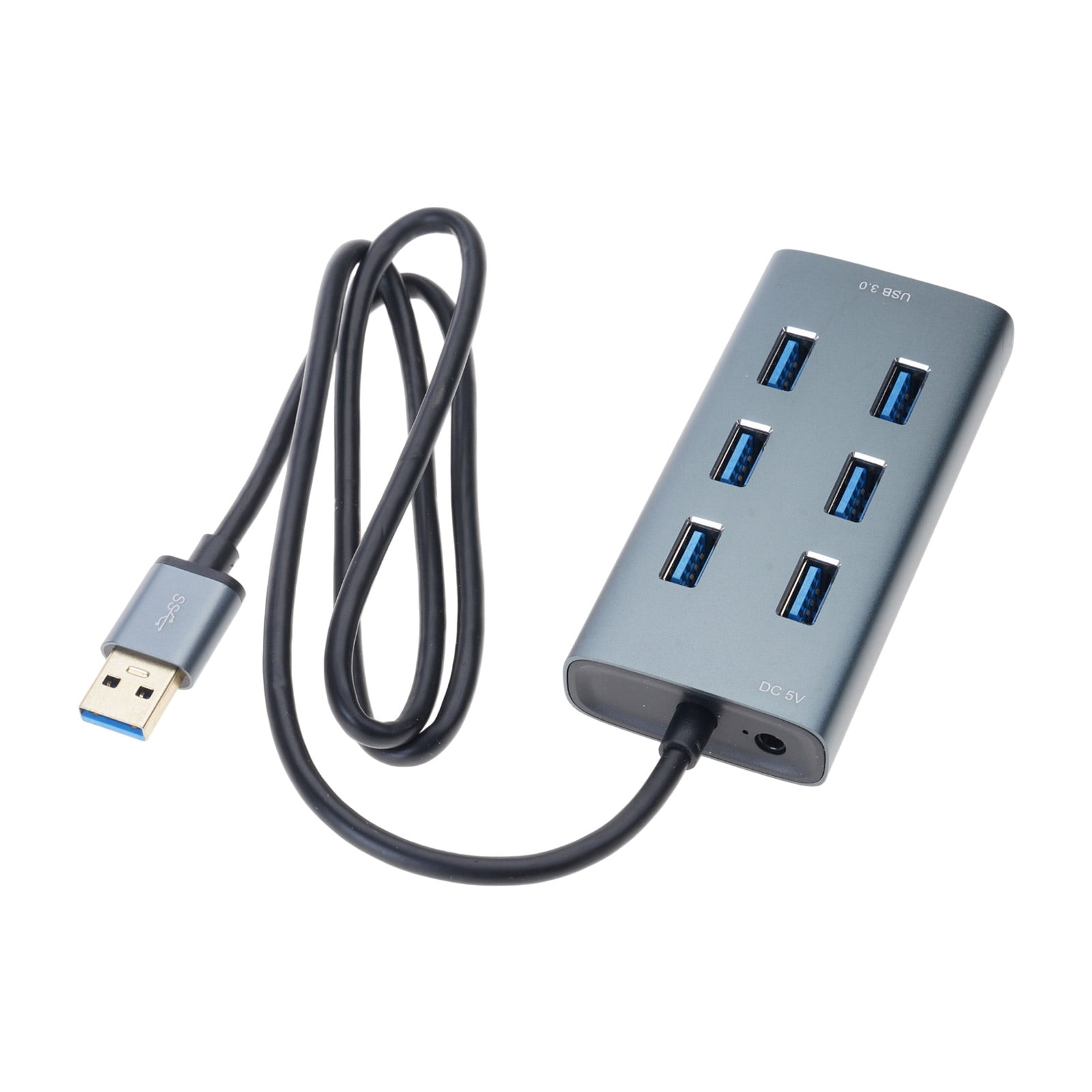 USB Hub Multi USB Splitter 7 Ports Multiple Expander No Driver Required Plug and for Play, for Laptop, for Windo