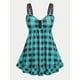 thumbnail image 1 of Tank Top Sin Espalda a Cuadros Tamaño Plus Rosegal  Camisetas sin mangas de talla grande, 1 of 5