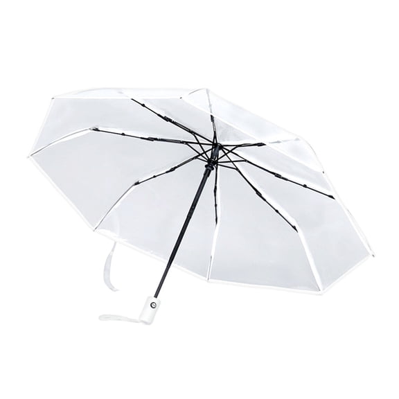Transparent Folding Umbrella, Windproof Sun & Rain Umbrella for Outdoor Activities, Travel, Shopping & Photo Props
